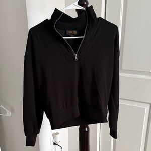 Truth Black High-Collar Half-Zip Top